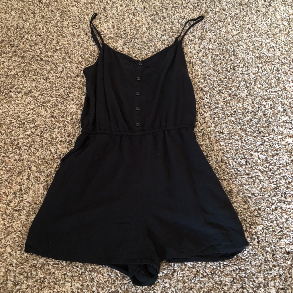 Black Spaghetti Strap Romper